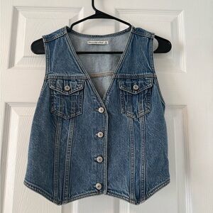 Abercrombie & Fitch Blue Denim Vest